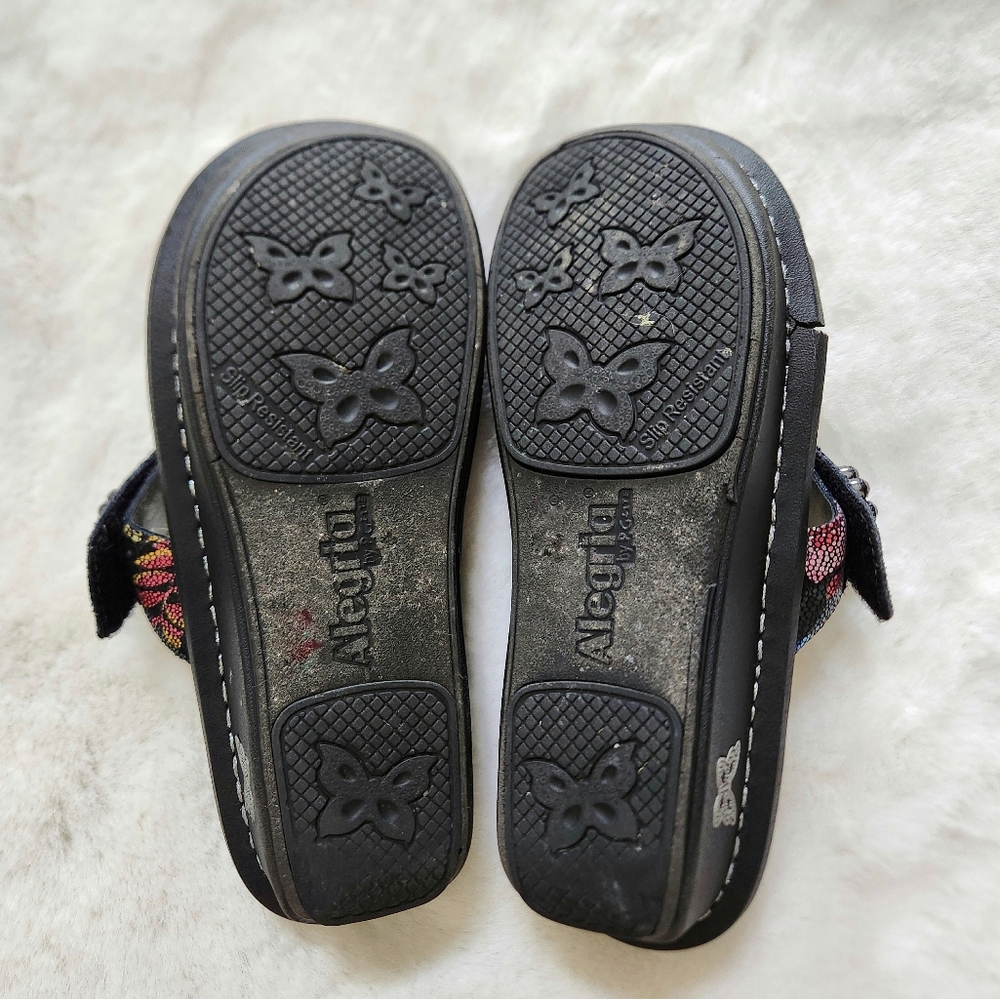 Alegria Carina Flip Flop Comfort Sandals Leather Floral Print Size 36/6 - Picture 14 of 14